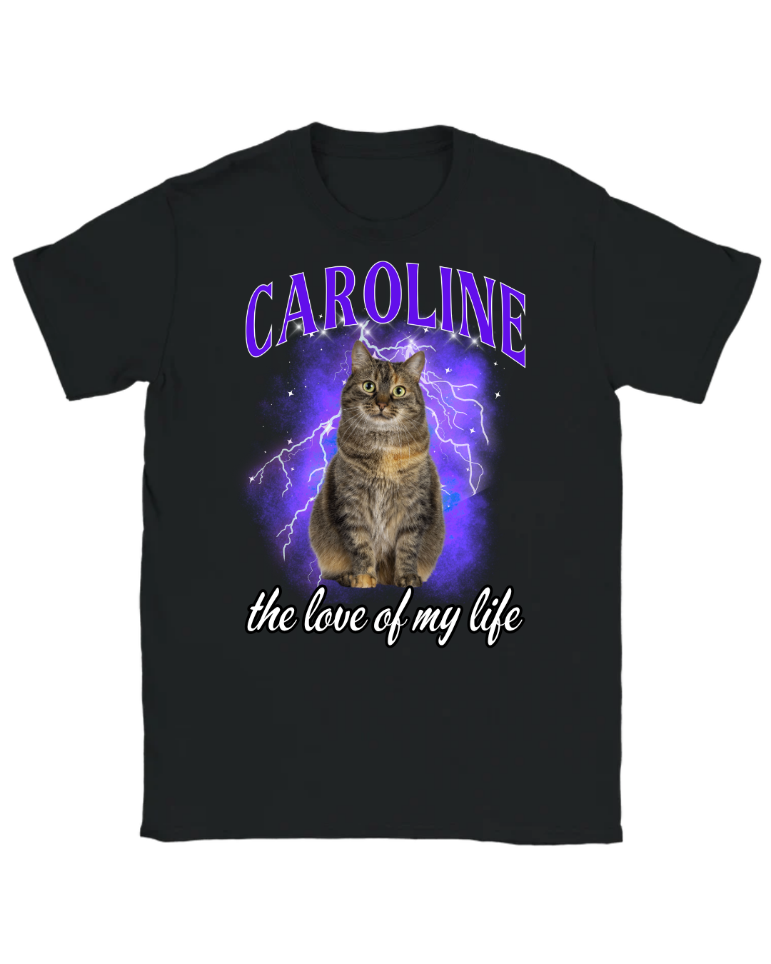 Personalized T-shirt | Blue Background | Custom text & image