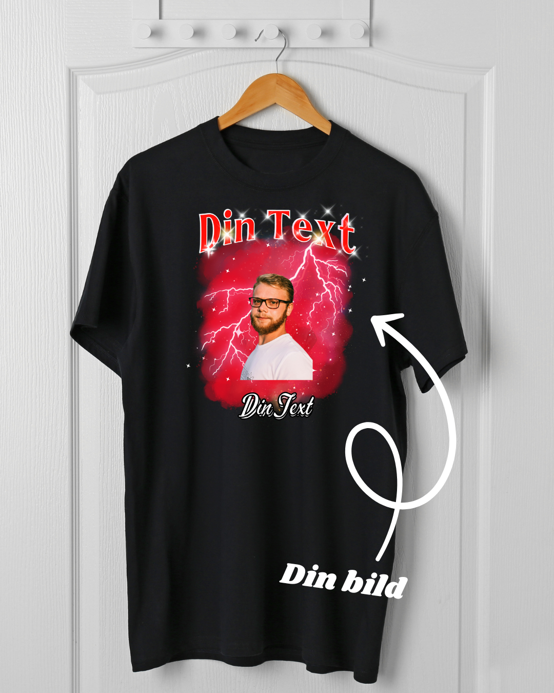 T-shirt | Personlig Design | Röd Bakgrund