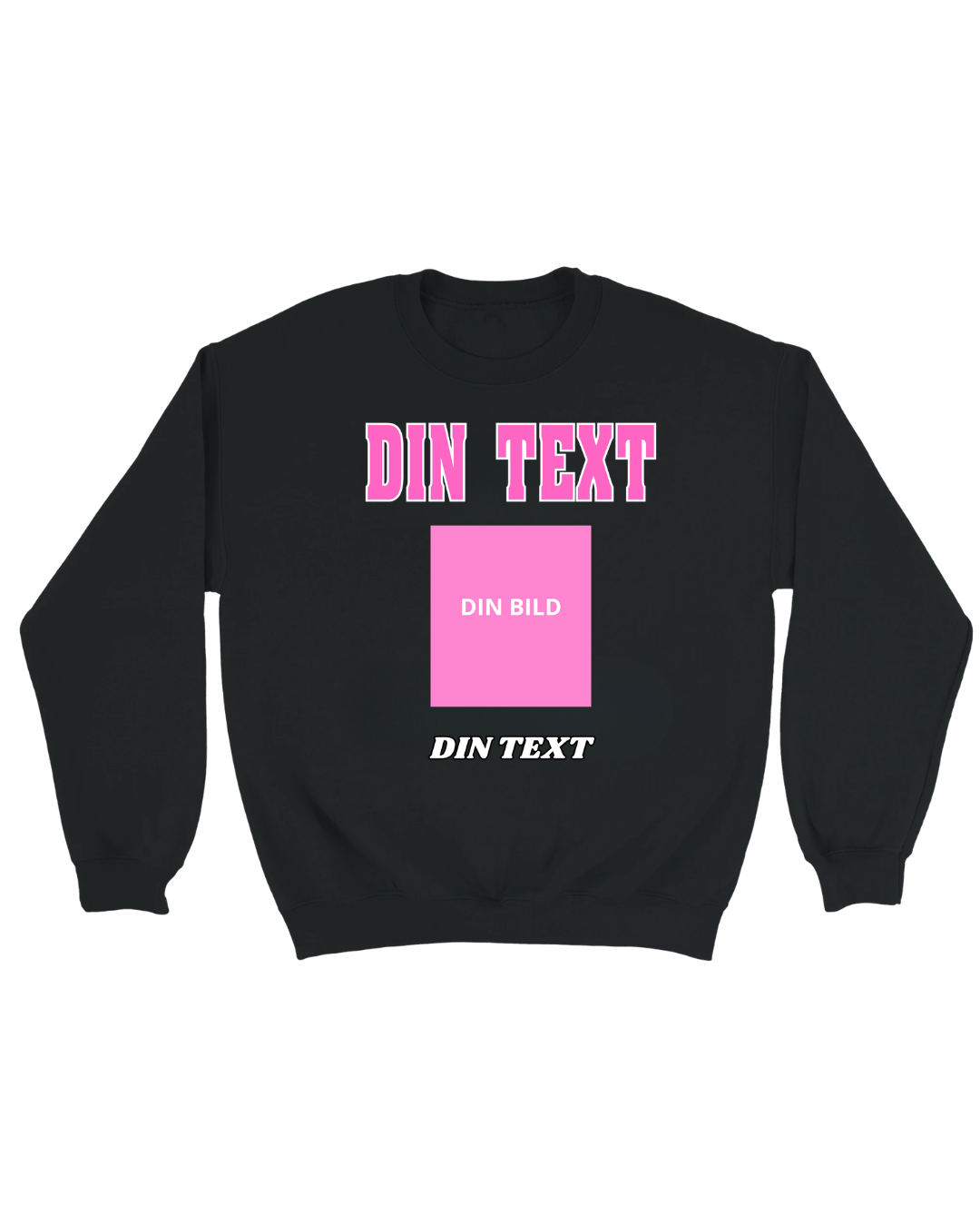 Sweatshirt with your own picture & text - pink