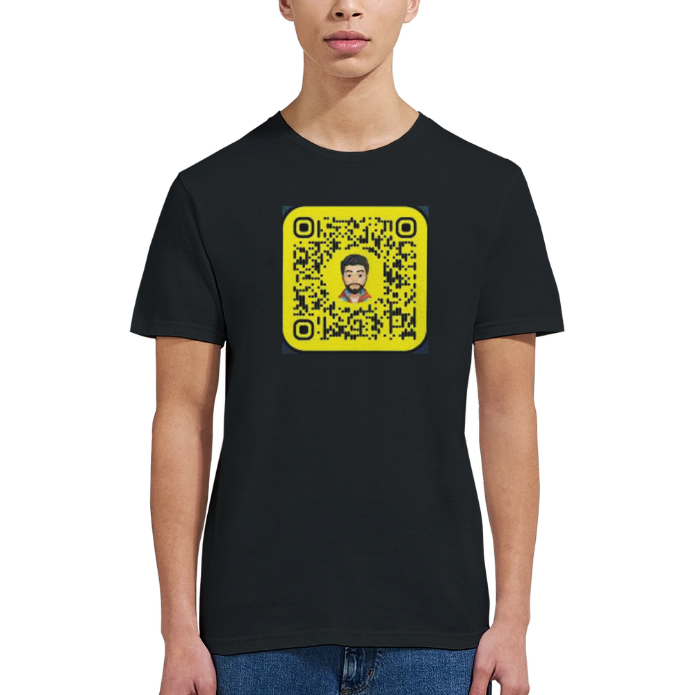 T-shirt tryck på rygg & bröst - Snapchat QR kod - ladda upp din egen