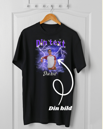 T-shirt | Personlig Design | Blå Bakgrund