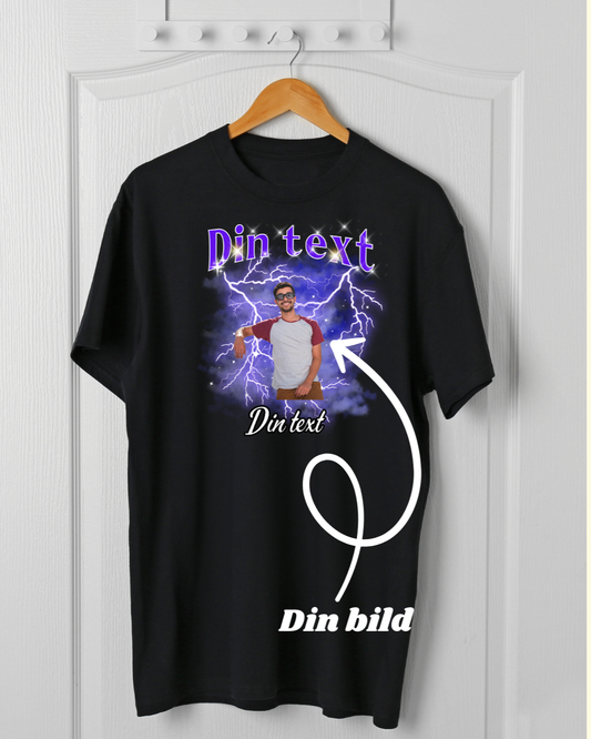 T-shirt | Personlig Design | Blå Bakgrund