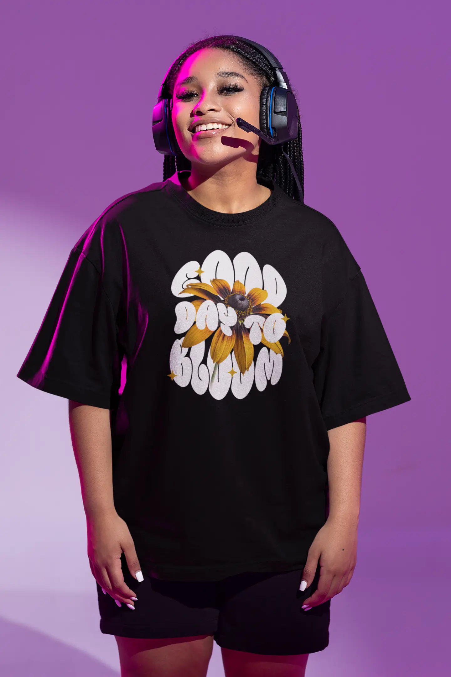 Oversized T-shirt | Good Day To Bloom Tshirtkingen.se