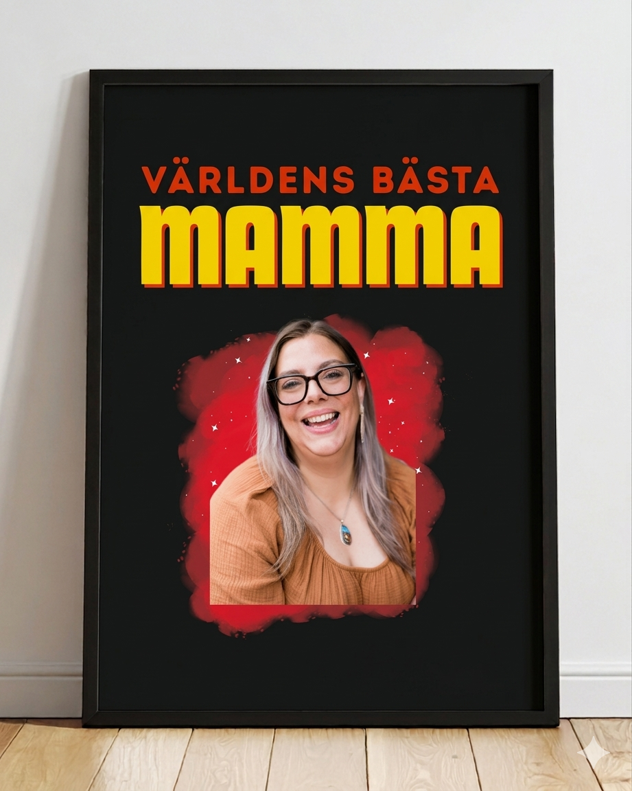 Poster med egen bild & text